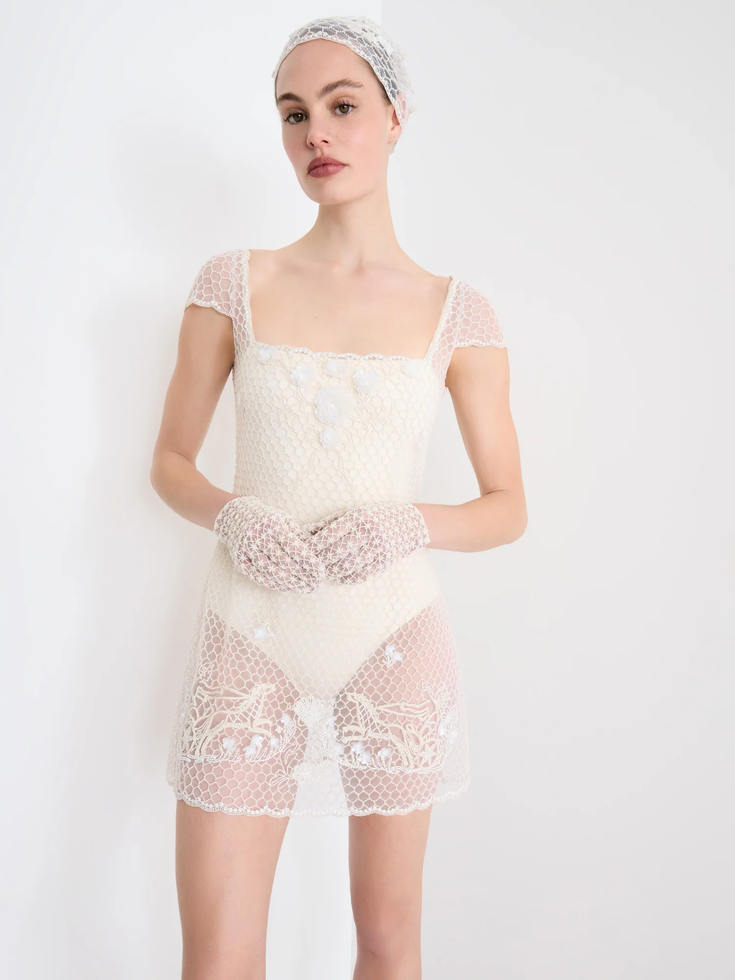 Cora Crochet Mini Dress - Image 4